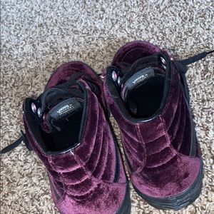 Purple suede high-top vans